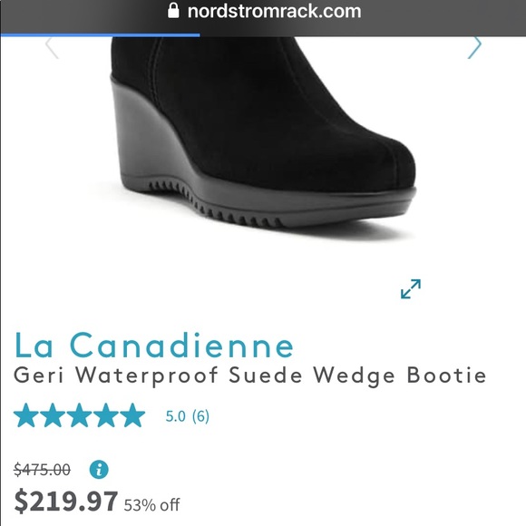 La Canadienne
Geri Waterproof Suede Wedge Bootie - Picture 1 of 11